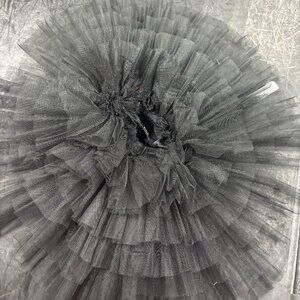 Black Pancake tutu with feathers